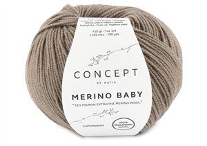 Merino baby - mørk beige